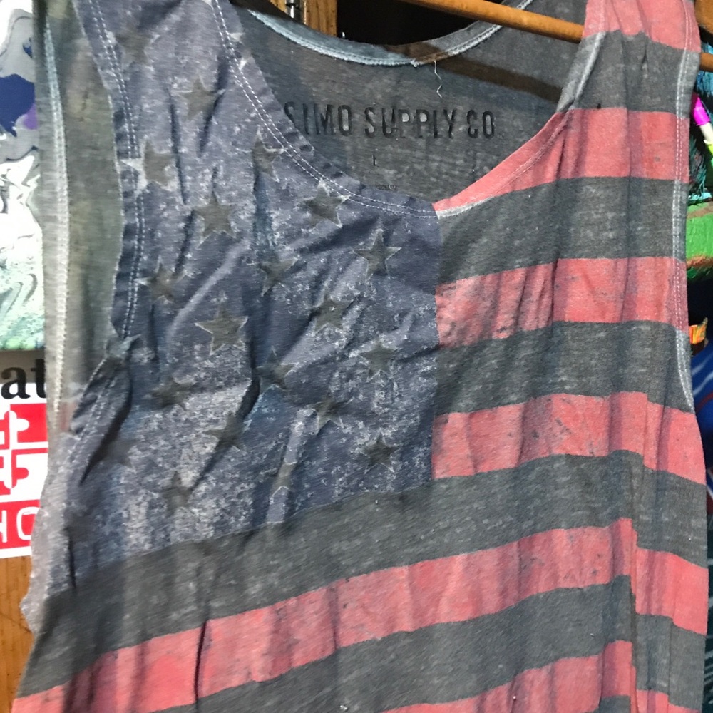 Mossimo supply co USA FLAG TANK Mens large
